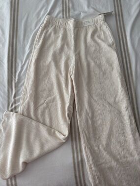 Abercrombie & Fitch Cream Wide Leg Pants